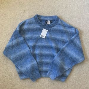 Ombre crop knit sweater